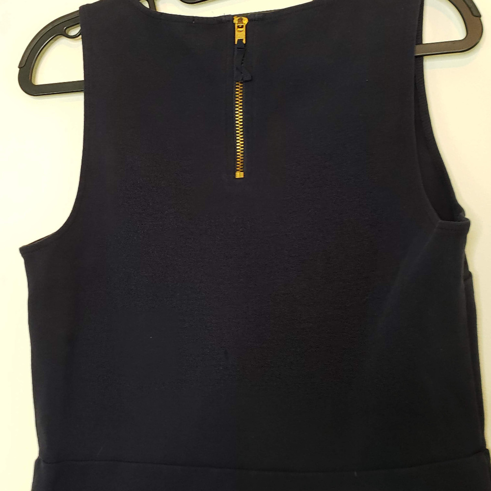 J. Crew Factory navy peplum tank top - Picture 3 of 4